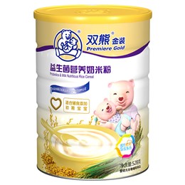 双熊金装益生菌营养奶米粉