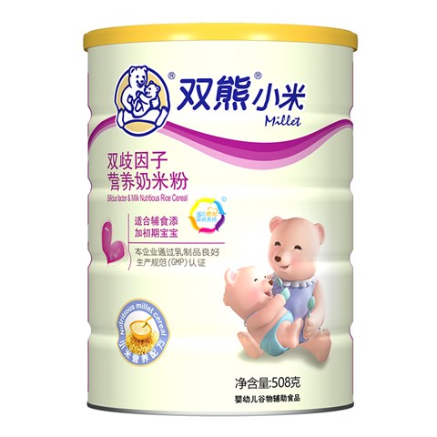 双熊小米双歧因子营养奶米粉
