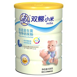 双熊小米肠道益生菌营养奶米粉