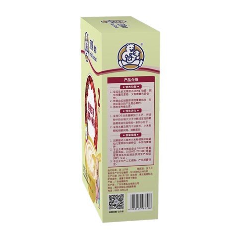 双熊果萃樱桃红枣营养小米粉盒装225克