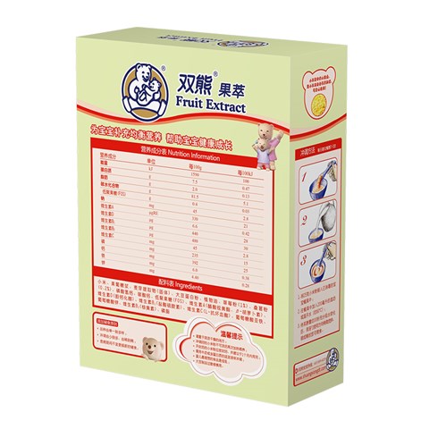 双熊果萃桑葚草莓营养小米粉盒装225克