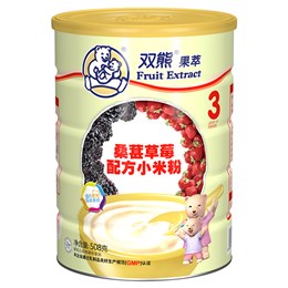 双熊桑葚草莓配方小米粉